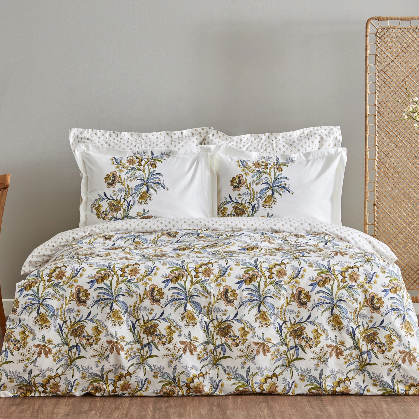 KH INDRA YELLOW 100% COTTON SINGLE KS DUVET COVER SET PP