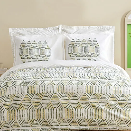 KH JENIK YESIL %100 PAMUK CIFT KS, MAVİ