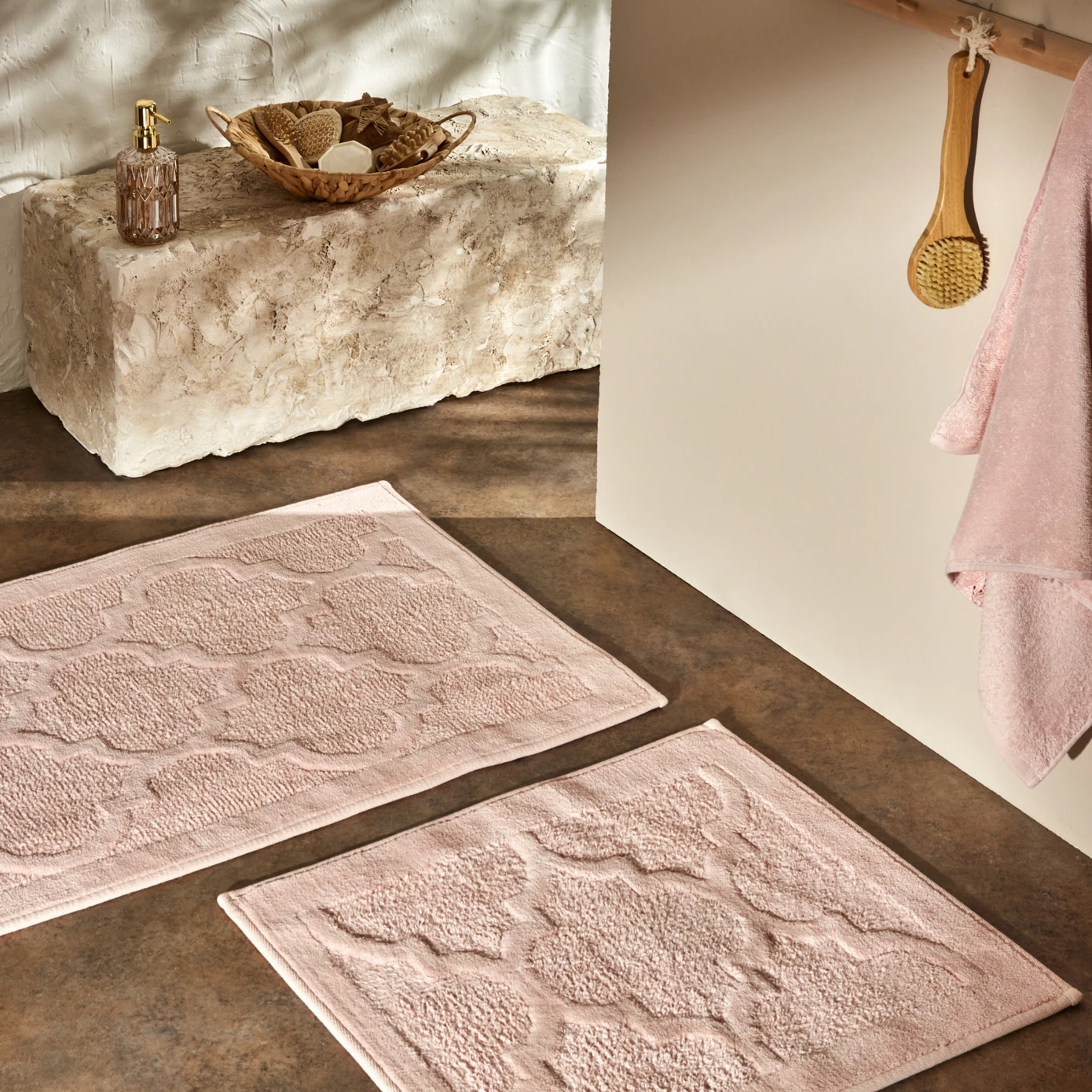 KH KATY PUDRA 2 PRC BATH MAT (60X100 CM + 50X60 CM