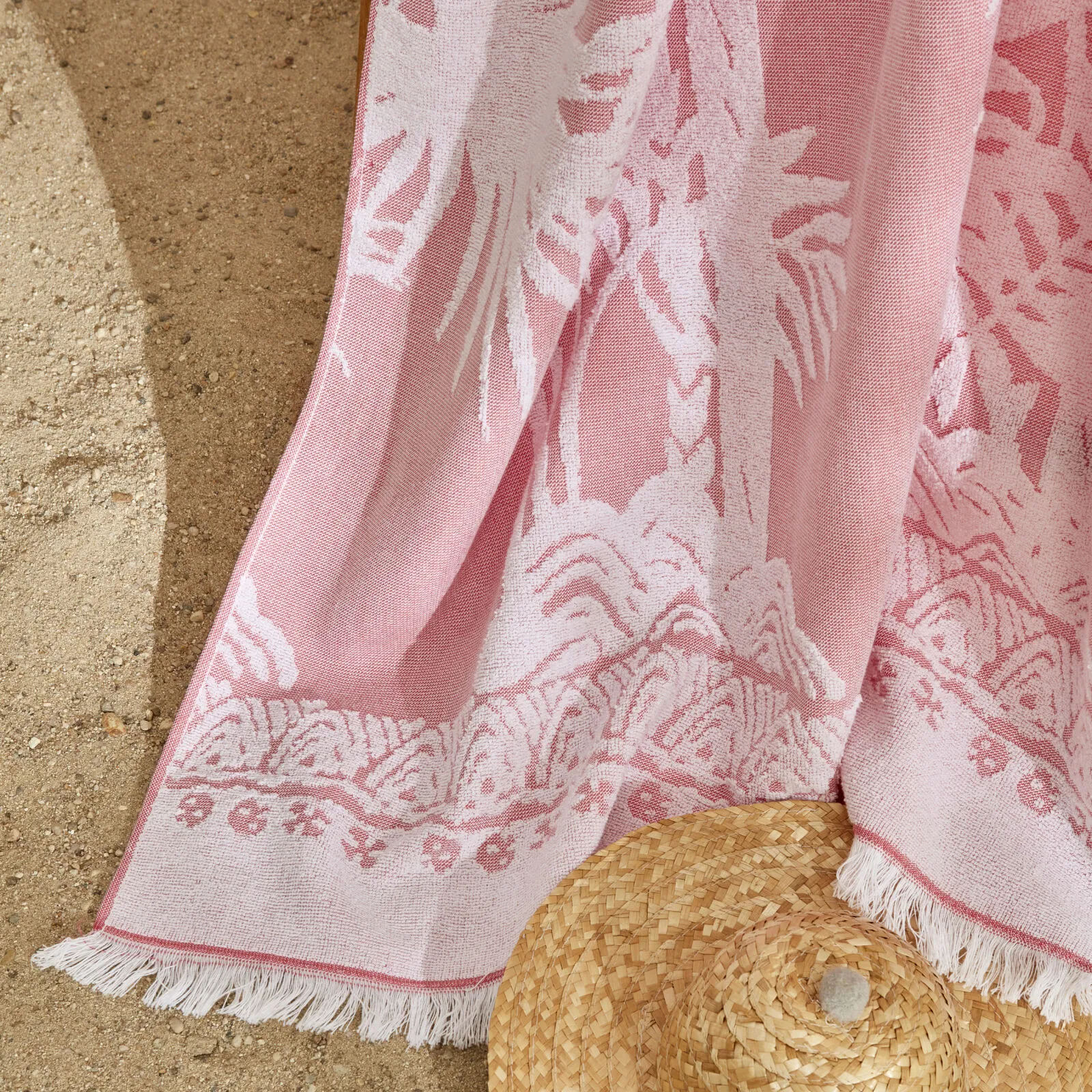 KH PALM PLAJ HAVLUSU, 85X150 CM, BEYAZ