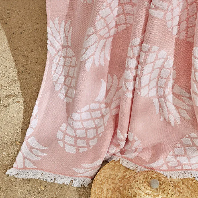 KH PINEAPPLE PLAJ HAVL, 85X150 CM, BEYAZ