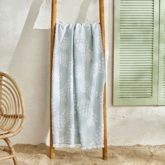 KH PINEAPPLE PLAJ HAVL, 85X150 CM, BEYAZ