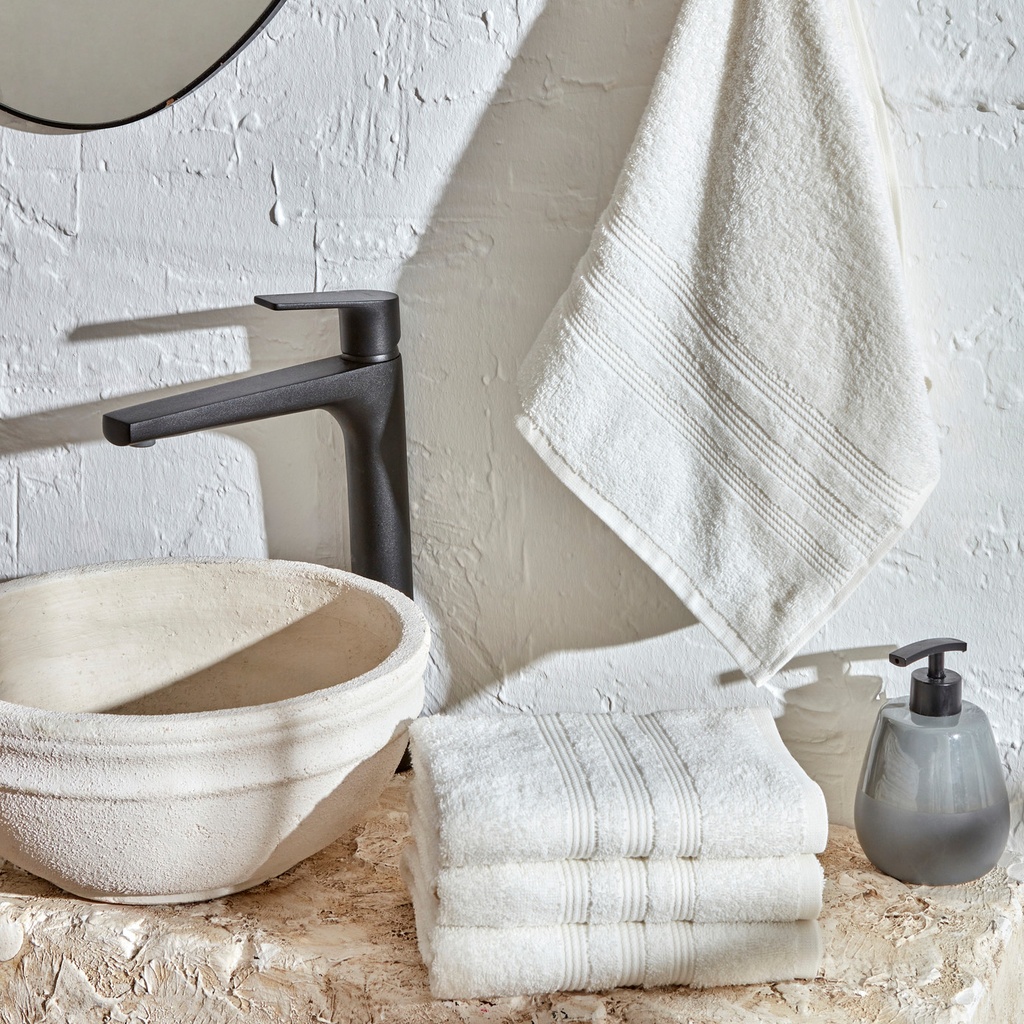 KH ROAD OFF WHITE 4-PIECE TOWEL SET 50X90