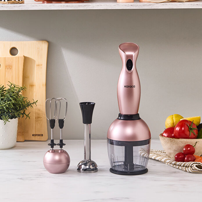 Karaca Pro Midi Plus 3Piece Blender Set Rosegold 1000w