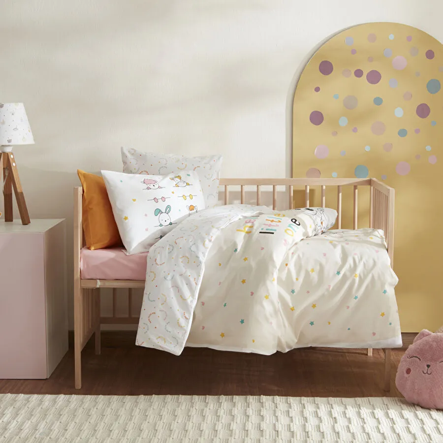 LITTLE ONE BEBE, 100X150 CM, PUDRA BEYAZ