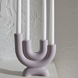 MARTİNA 4LÜ DEKORATİF ŞAMDAN, LİLA