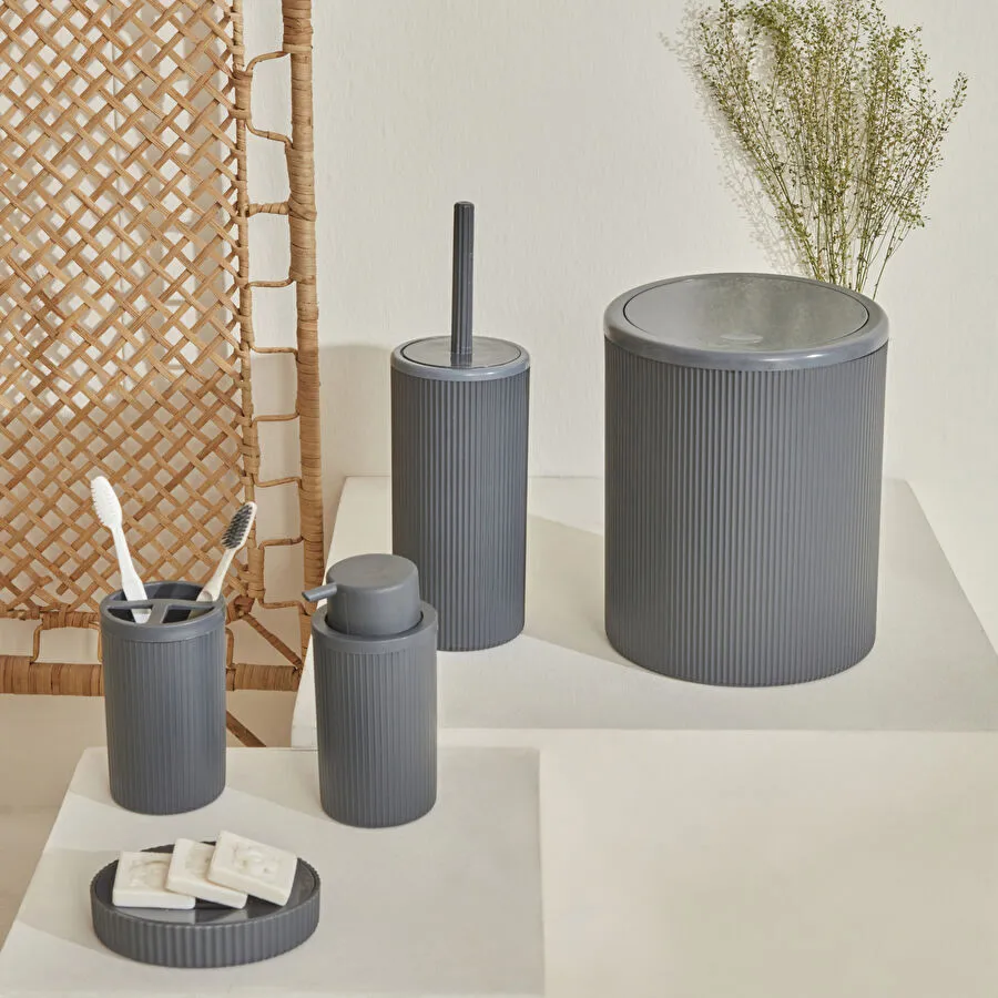 MAYRA 5'Lİ BANYO SETİ, ANTRASİT