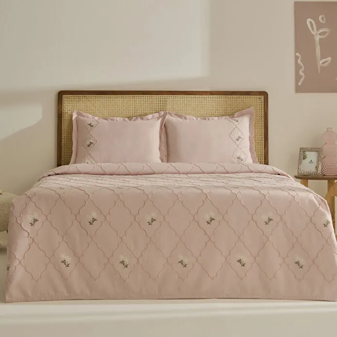 MYRA YATAK ÖRTÜS, ÇİFT KİŞİLİK, PUDRA