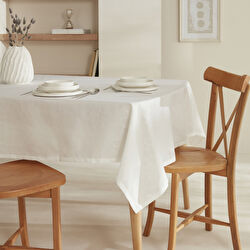 PEBBLE MASA ÖRTÜSÜ 140X200CM, BEYAZ