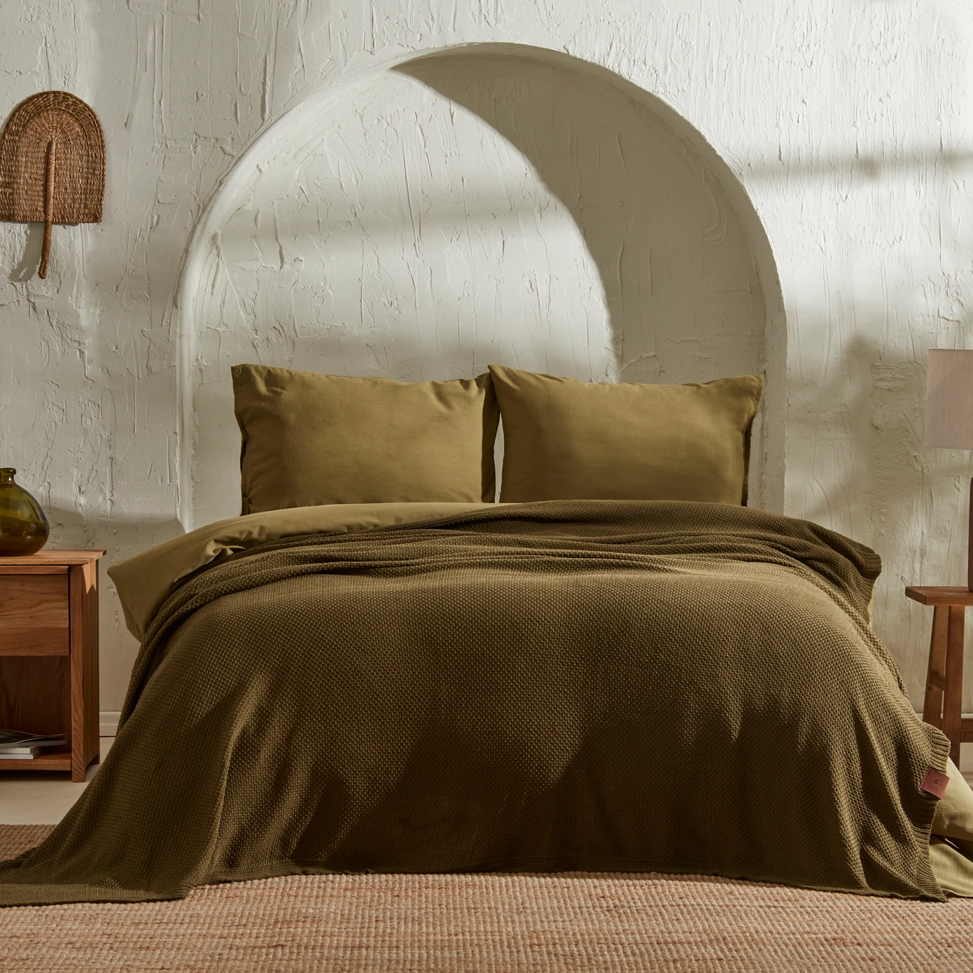 [200.18.02.0007] 4 ELEMENT KHAKI DOUBLE KNIT BLANKET EARTH