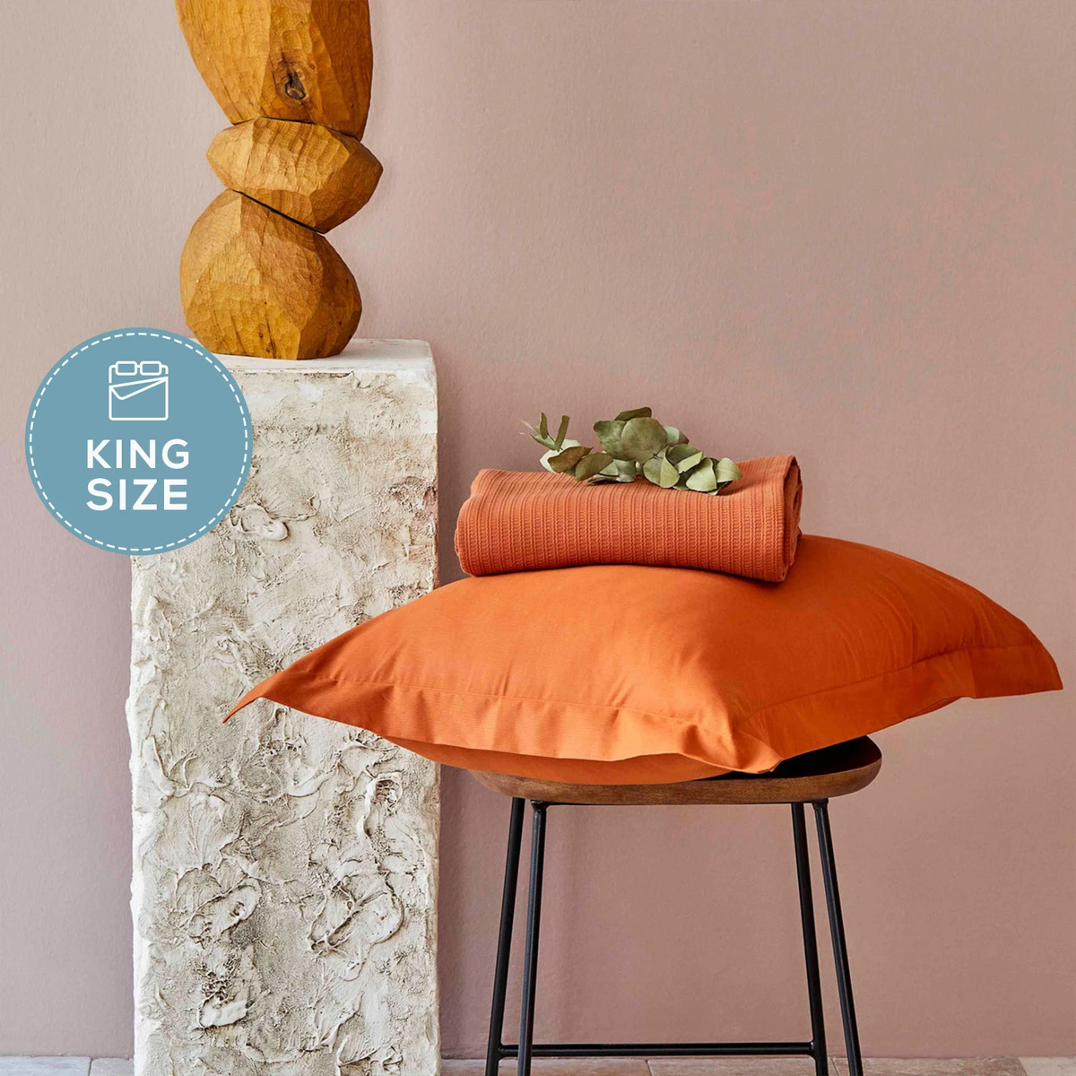 [200.21.01.0724] BACK TO BASIC TILE 100% COTTON KING SIZE DUVET COVER SET