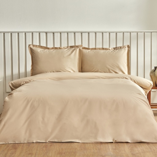 [200.22.14.0327] COOL TOUCH BASIC BEIGE DOUBLE DUVET COVER SET