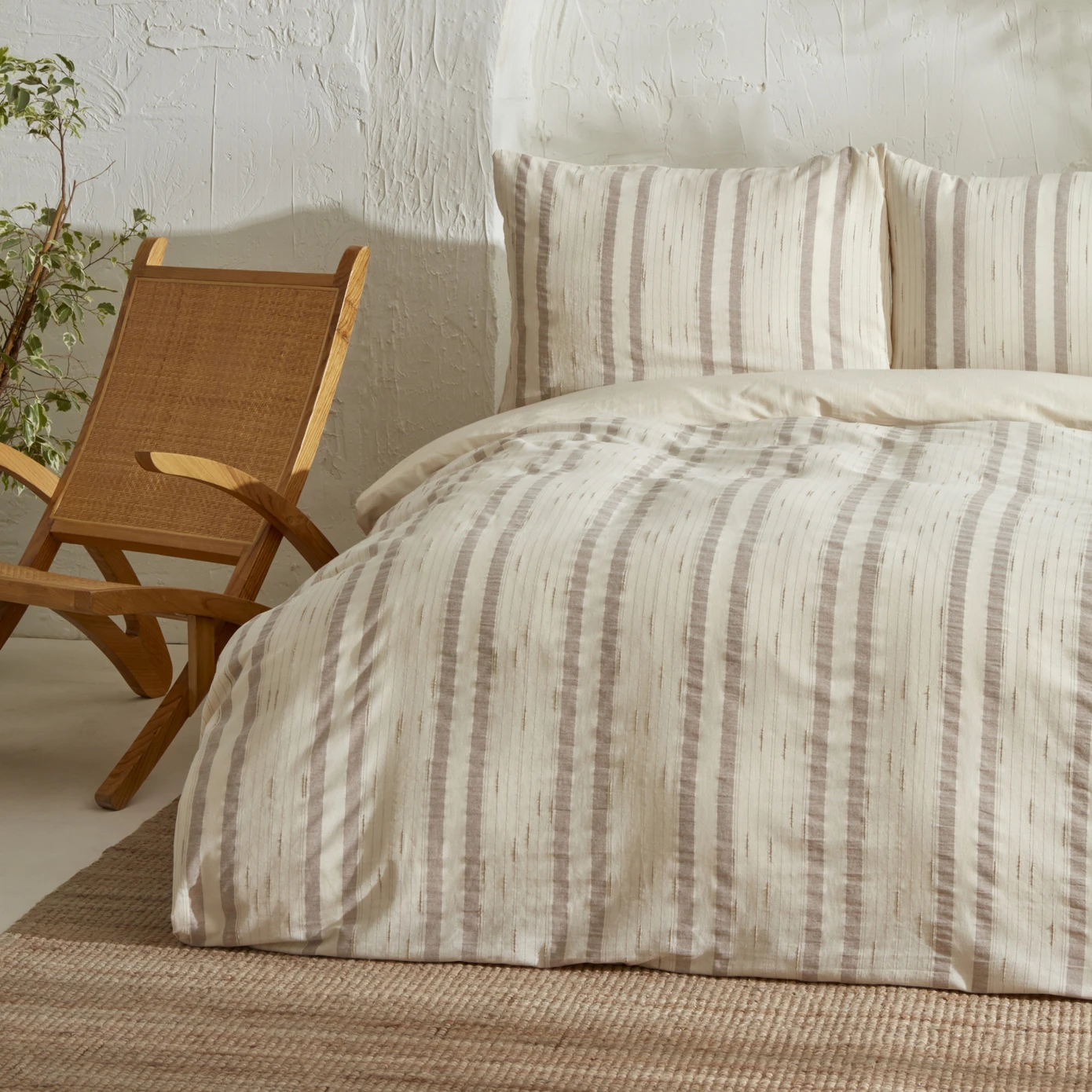 [200.22.01.0139] COSMOS BEIGE 100% PMK TEK KS DUVET COVER SET