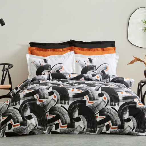 [200.22.04.0196] CREA BLACK 100% PMK DOUBLE KS DUVET COVER TKM