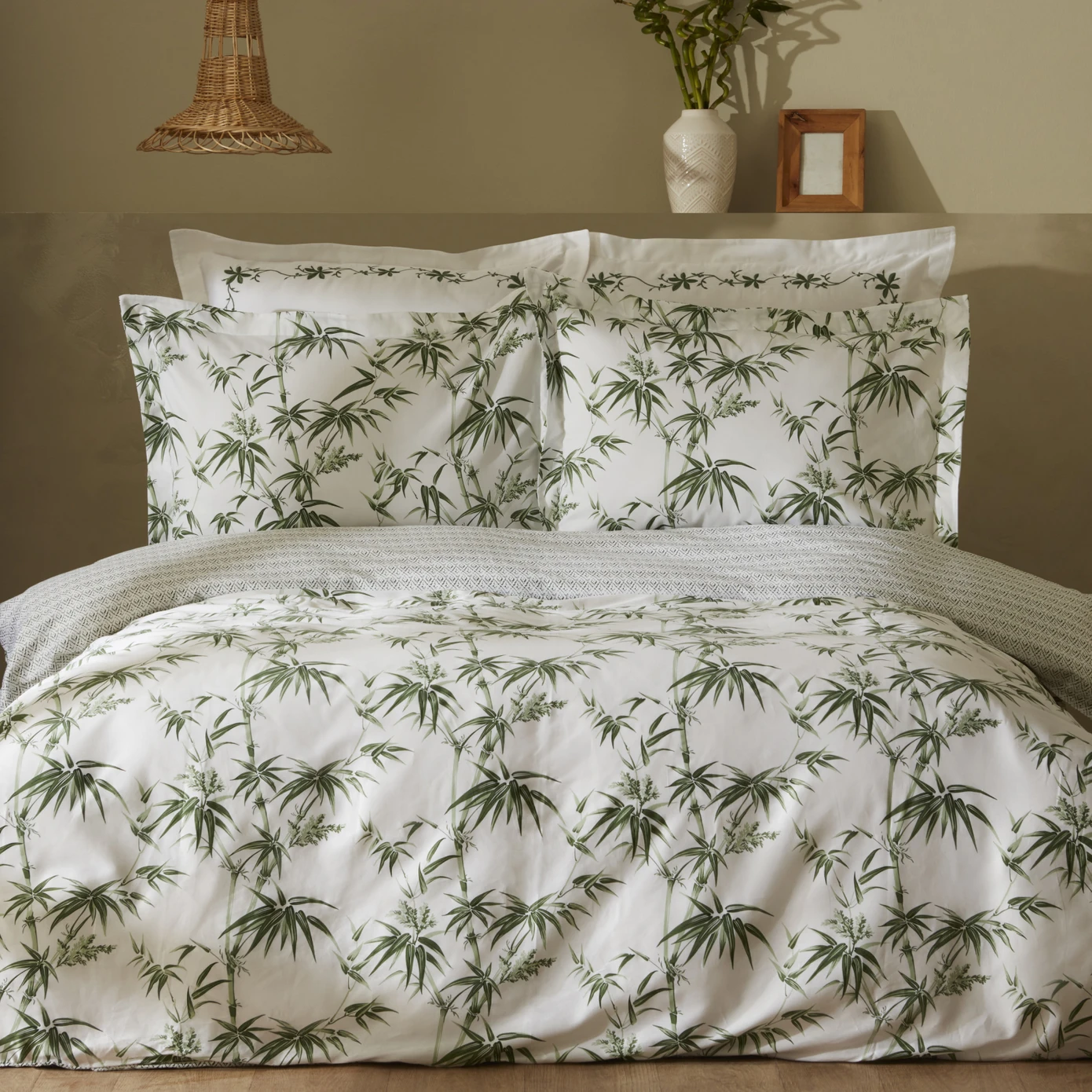 [200.22.01.0025] GROVE GREEN BAMBOO DOUBLE KS DUVET COVER SET