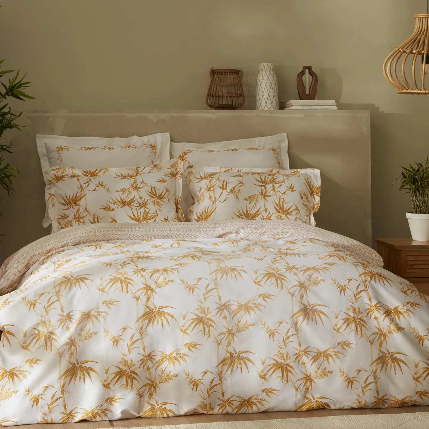 [200.22.01.0024] GROVE YELLOW BAMBOO DOUBLE KS DUVET COVER SET