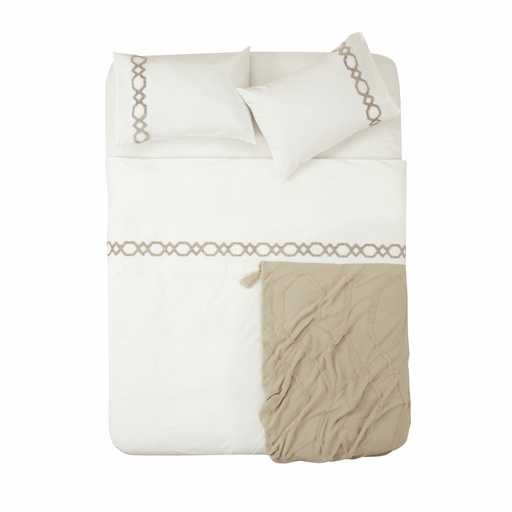 [200.22.14.0406] JULIA BEIGE DUVET COVER BLANKET TKM