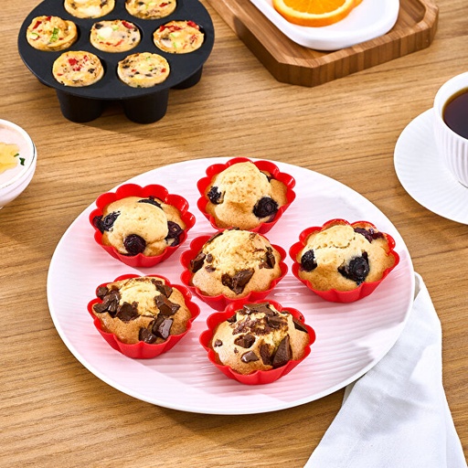 [1000130135001] KARACA 6’LI SİLİKON MUFFIN KALI, KIRMIZI