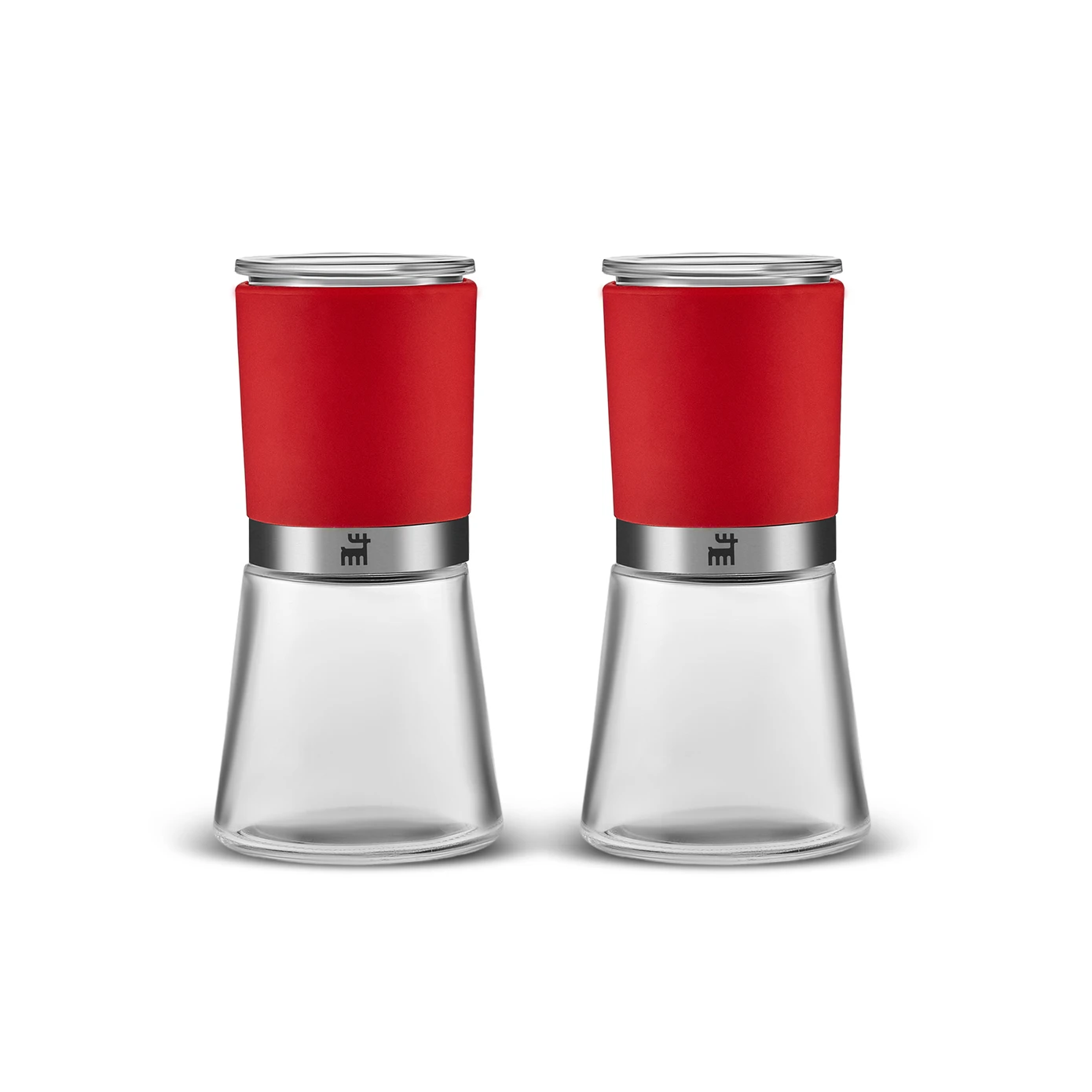[153.03.08.4672] KARACA AFRA RED GLASS 2-PIECE SPICE MILL