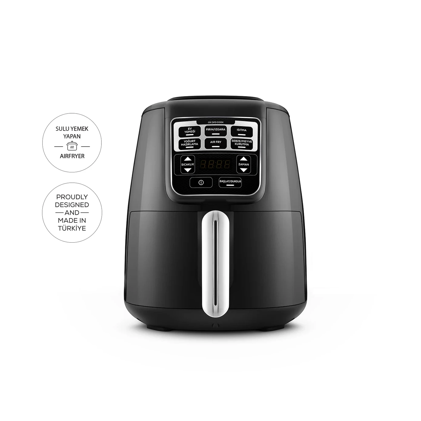[153.03.08.3590] KARACA AIR PRO COOK XL 2IN1 TALKING AIRFRYER BLACK CHROME
