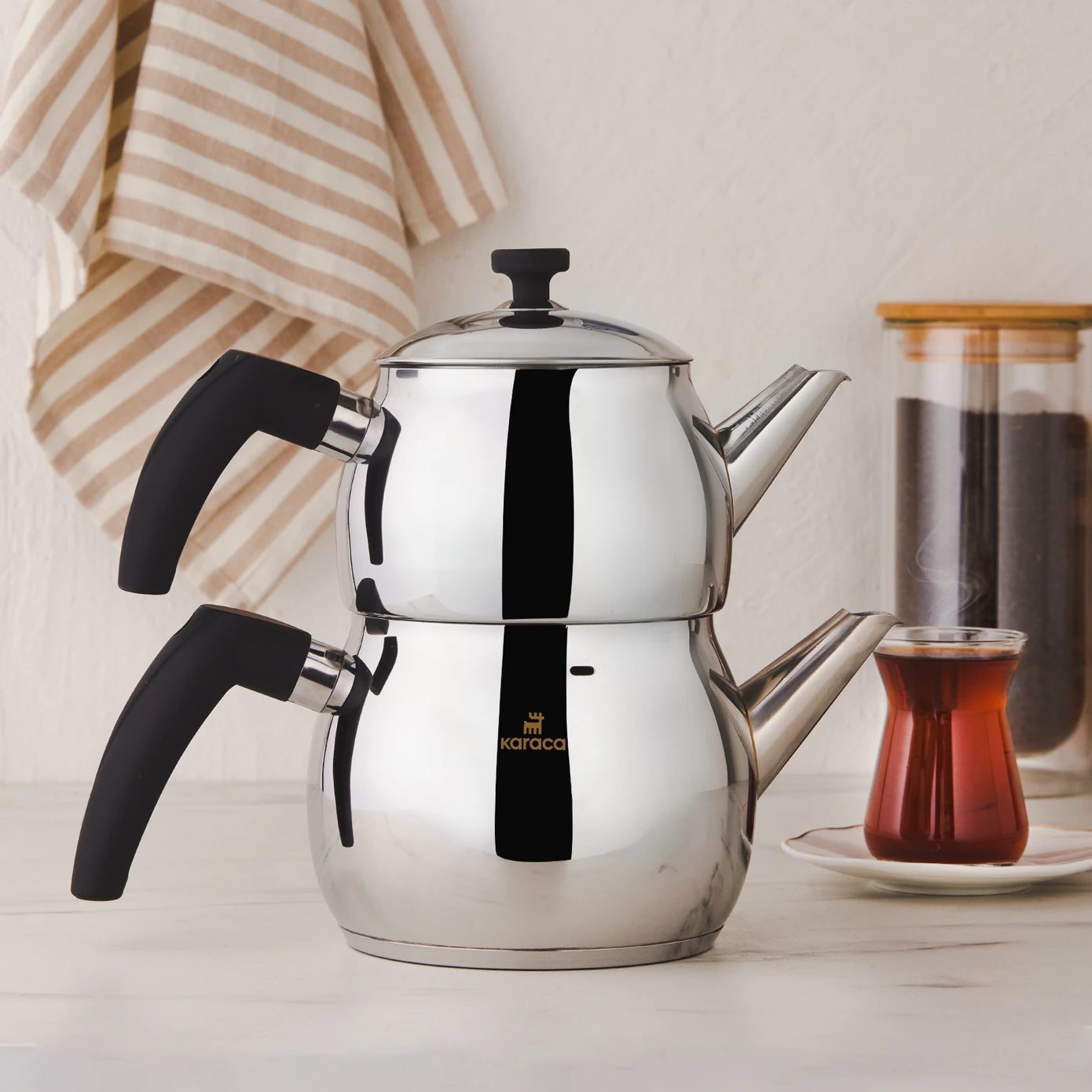 [153.03.08.2630] KARACA ALİM ÇAYDANLIK, MİDİ, SİYAH