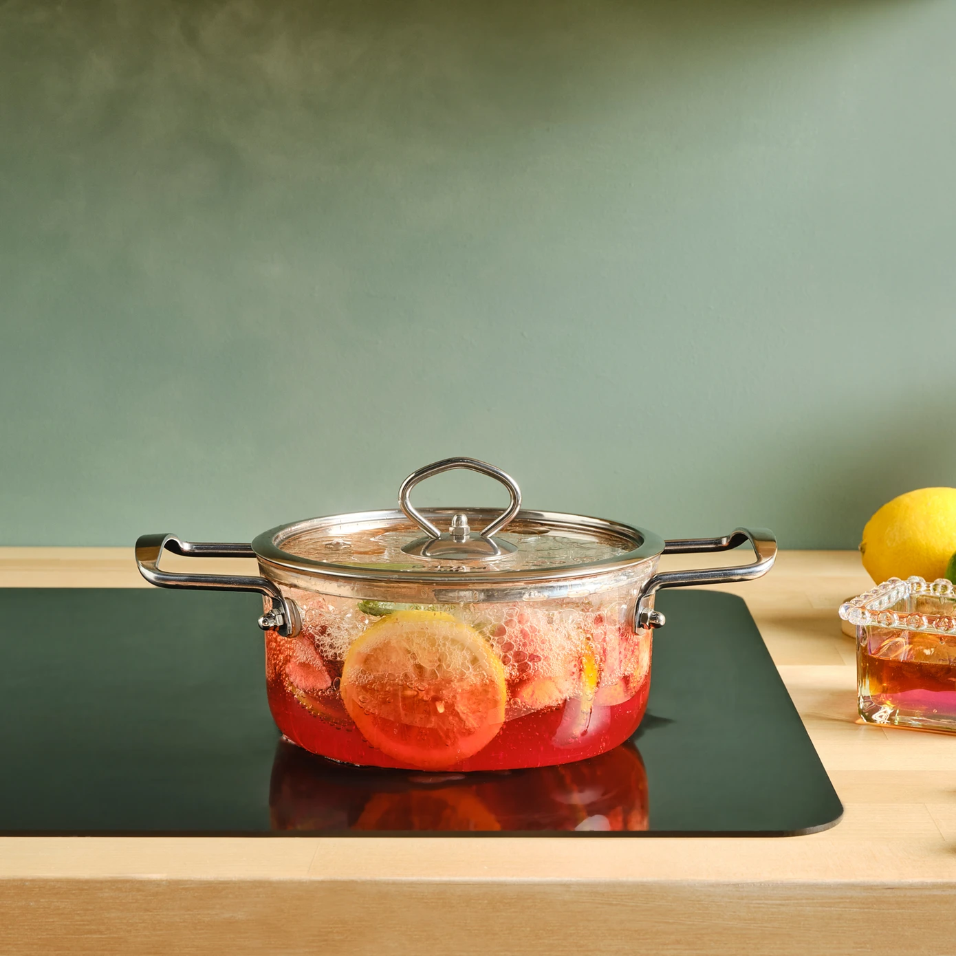 [153.03.08.3638] KARACA AMORE GLASS 16 CM DEEP POT