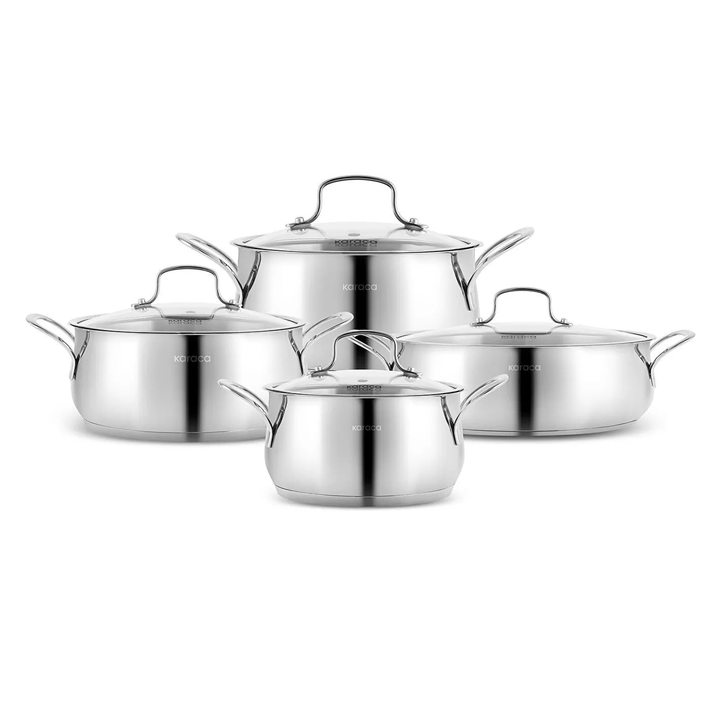 [1000187654001] KARACA ARENA 8 PARÇA ÇELİK TENC, RENKSİZ