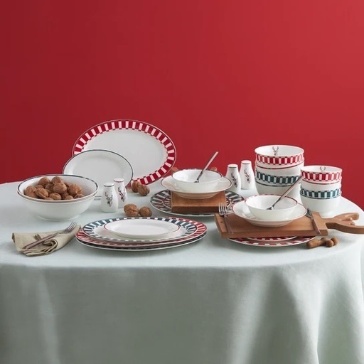 KARACA ARIES RED 21CM BOAT PLATE