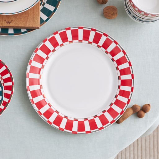 [153.03.06.5615] KARACA ARIES RED SERVICE PLATE