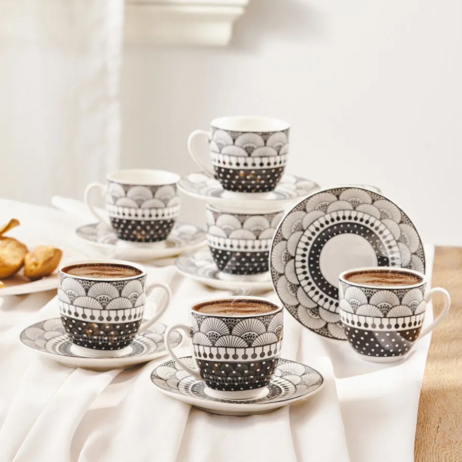 [153.03.05.0160] KARACA AYSEL 85 ML COFFEE CUP FOR 6 PEOPLE