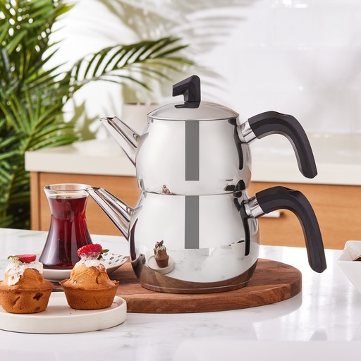 [153.03.08.1233] KARACA BELİNAY MİDİ ÇAYDANLIK TAK, SİYAH