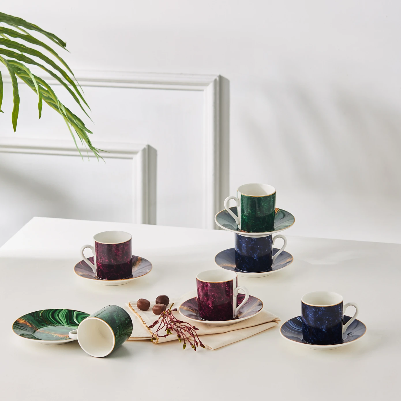 [153.09.01.2778] KARACA BERİL 80 ML COFFEE CUP FOR 6 PEOPLE