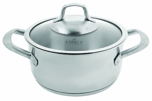 [153.03.08.1261] KARACA BIANCA 304 STEEL 20 CM POT