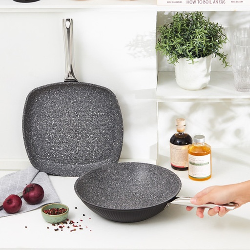 [153.09.01.3654] KARACA BIOGRANIT LEONA 28 CM WOK-GRILL SET