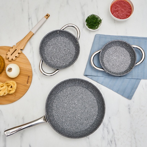 [153.09.01.3655] KARACA BIOGRANIT LEONA 3 PIECE PAN-SAW SET