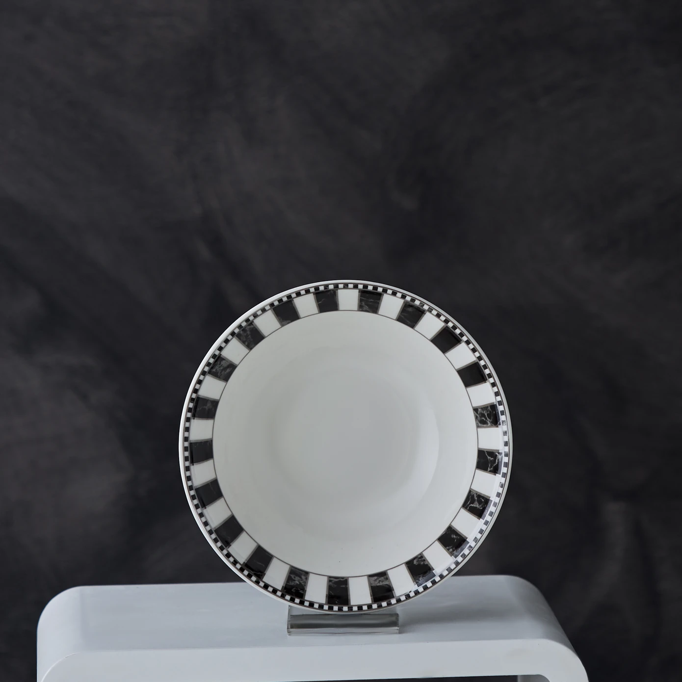 [153.03.08.3673] KARACA CHECKLED BOWL 14CM