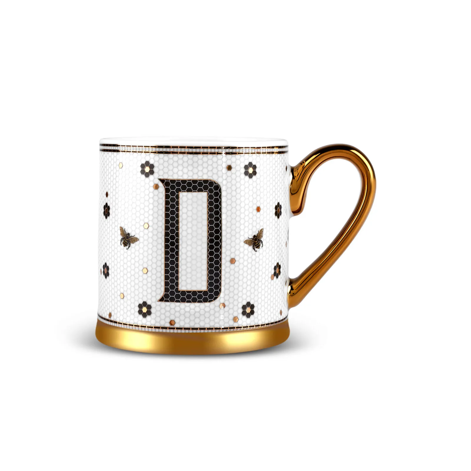 [1000003781001] KARACA D HARFLİ KUPA 330 ML, BEYAZ