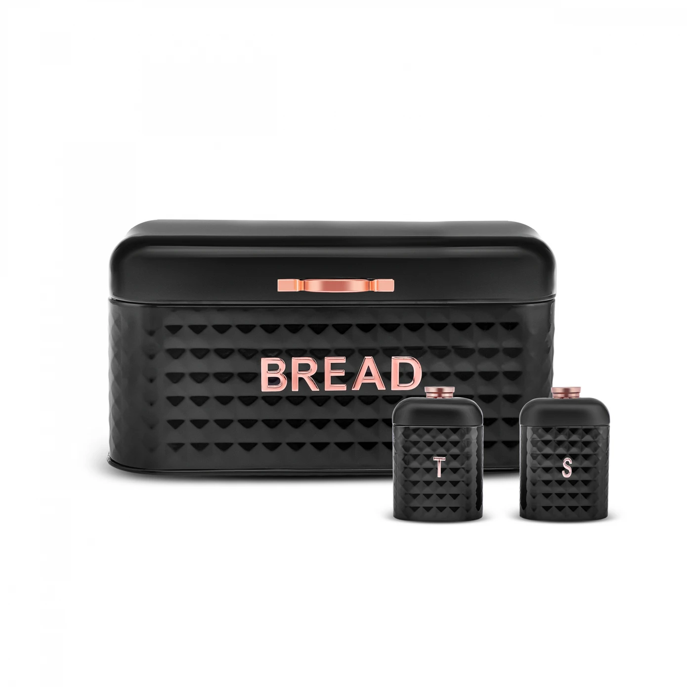 [153.09.01.4168] KARACA ELMAS BREAD BOX STORAGE CONTAINER WITH GIFT-BLACK