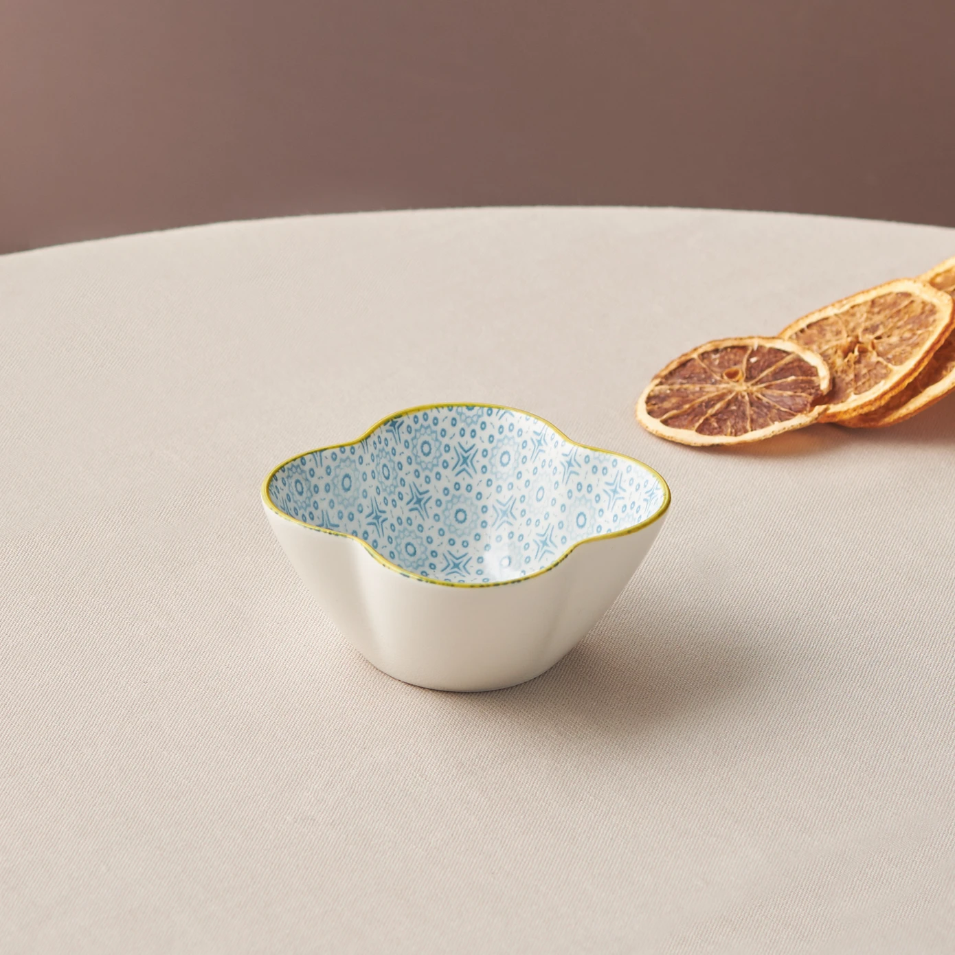 [153.03.08.2976] KARACA FLORAL BLUE CLOVER COOKIES 10CM