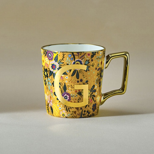 [1000016876001] KARACA FLOWER G HARFLI MUG, MULTICOLOR