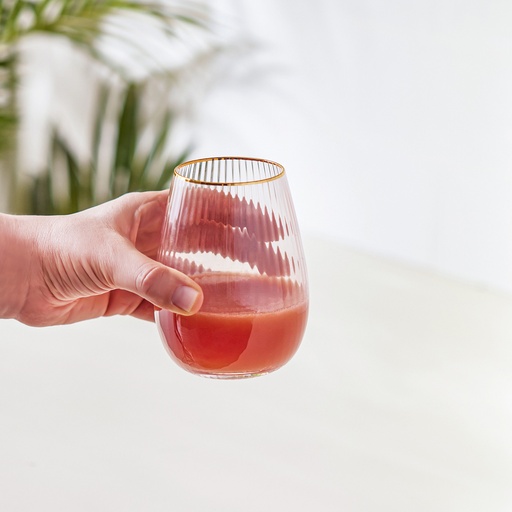 [153.03.08.1573] KARACA GEMMA WATER GLASS SALMON 550ML