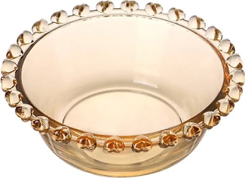 [153.09.01.2884] KARACA GLORY AMBER GLASS COOKIE BAKERY 9CM