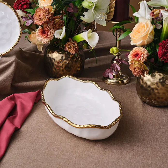 [1000200596001] KARACA GOLDEST KAYIK KASE 36 CM, GOLD