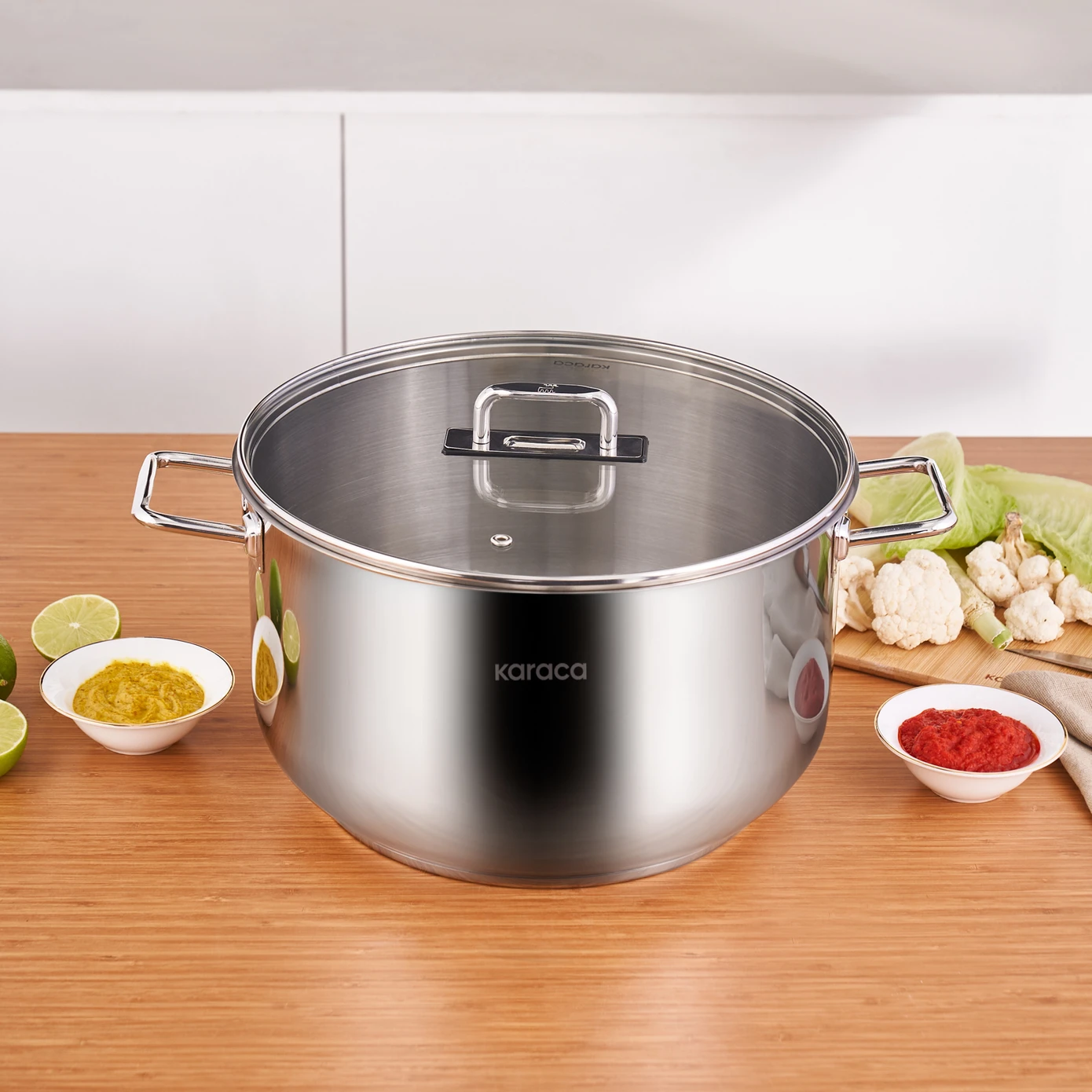 [153.03.08.2835] KARACA GRACE STEEL POT 30 CM 12.3 LT