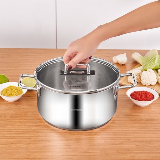 [1000000757006] KARACA GRACE ÇELİK TENCE, 24 CM, RENKSİZ