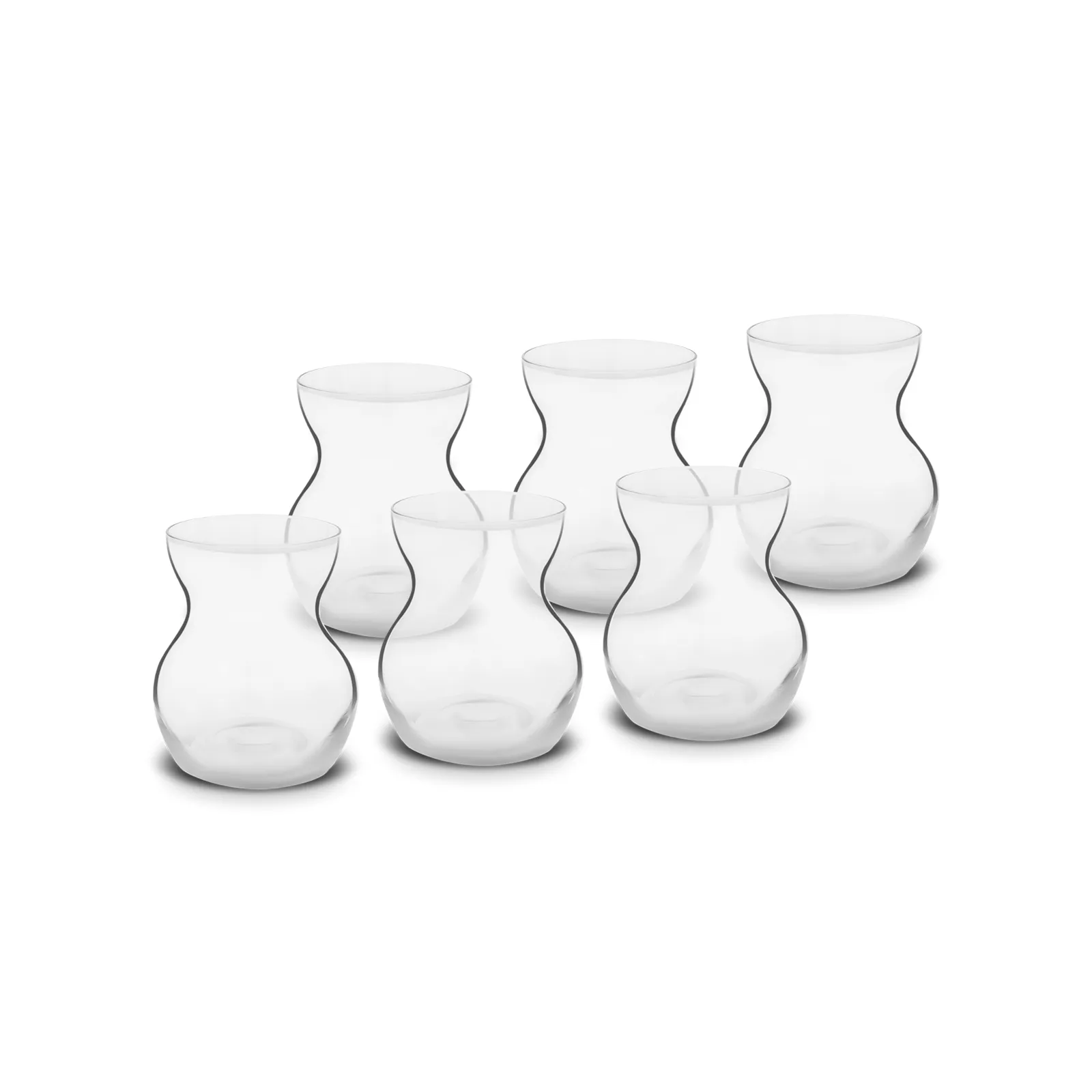 [153.09.01.4508] KARACA GÖBEKLITEPE 6-PIECE TEA CUPS SET