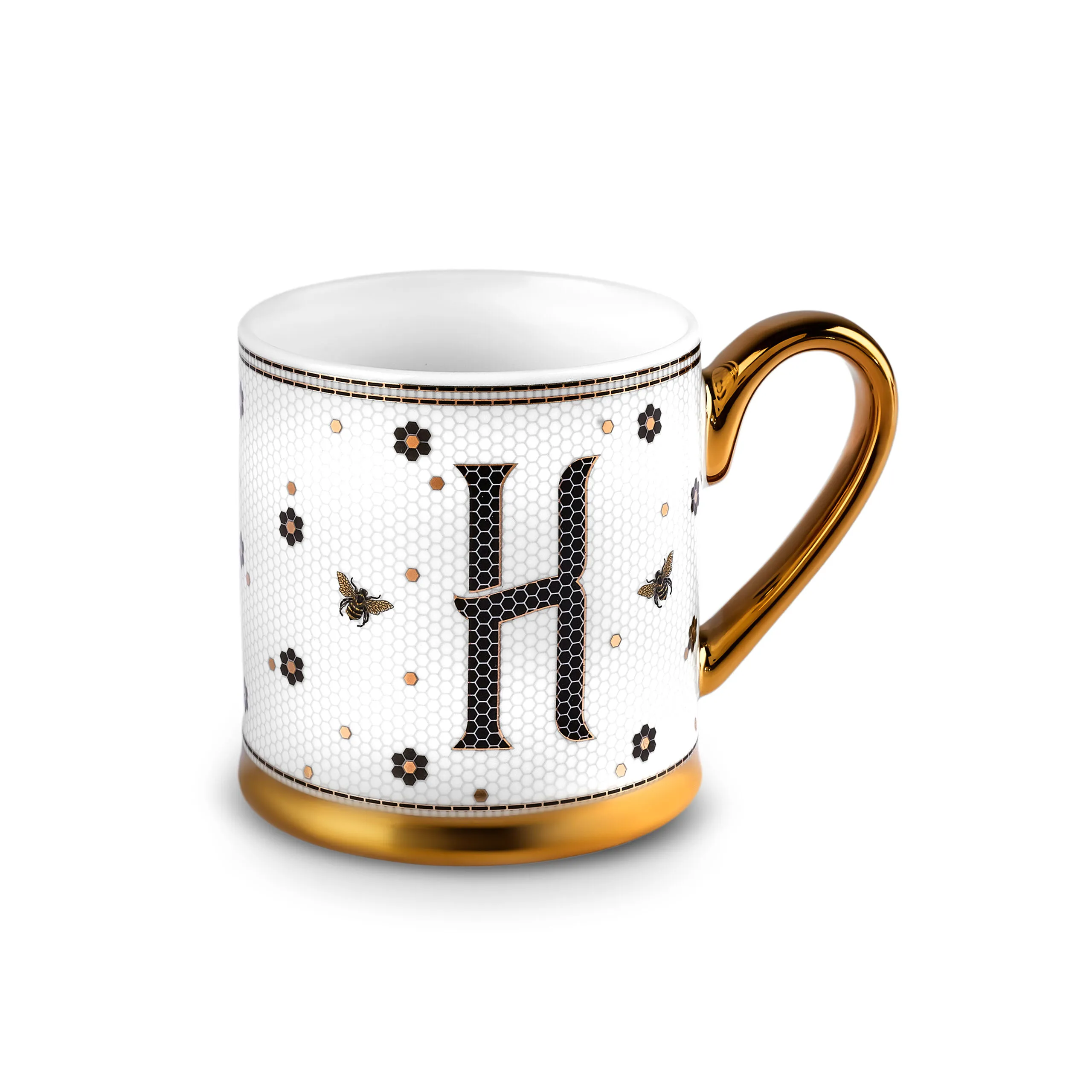 [1000162132001] KARACA H HARFLİ KUPA 330 ML, BEYAZ