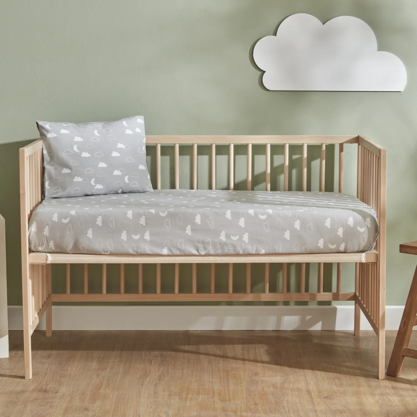 [200.22.11.0229] KARACA HOME BABY CLOUDY GRAY PILLOW SHEET SET