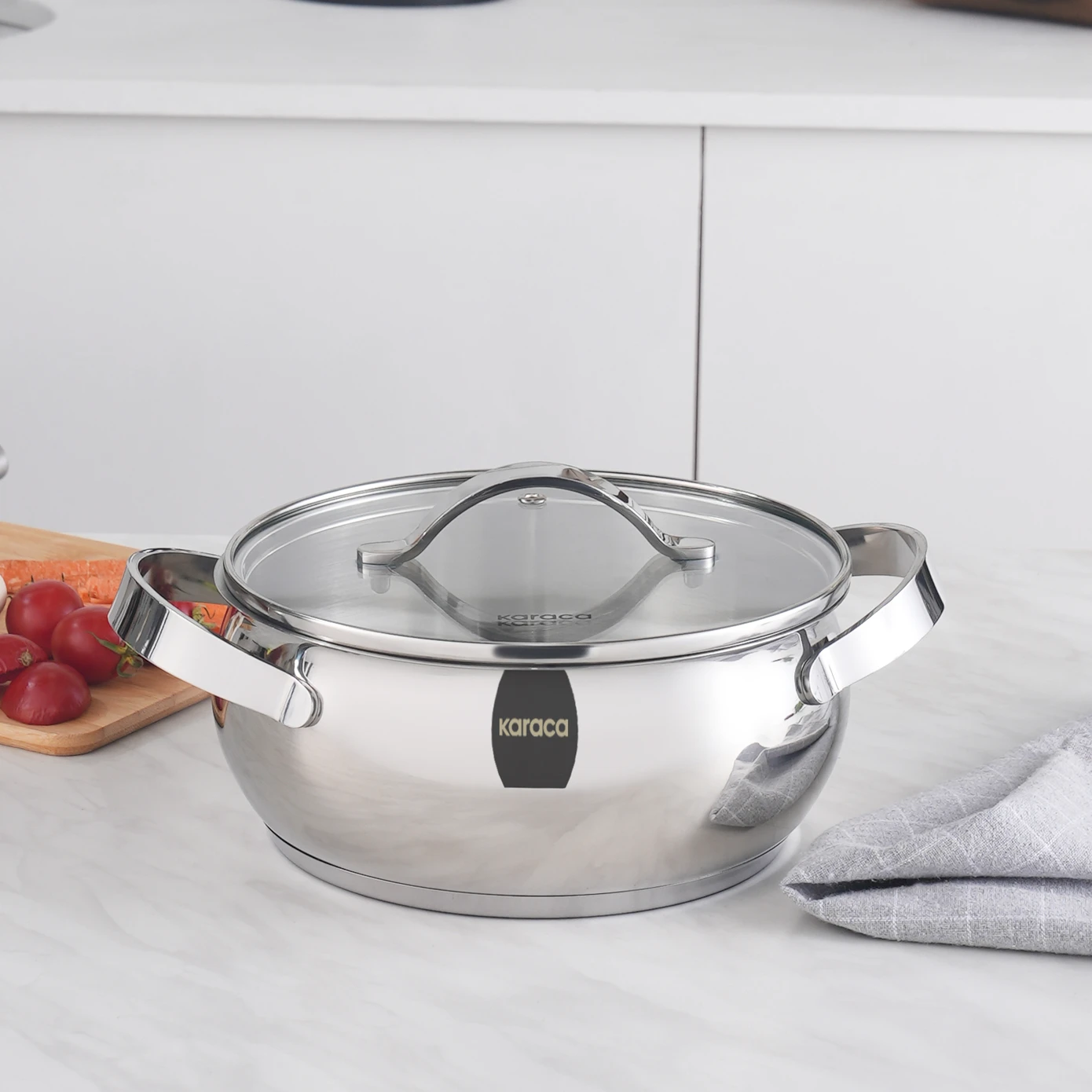 [153.03.08.2802] KARACA KUZINA STEEL POT 20 CM 2.9 LT