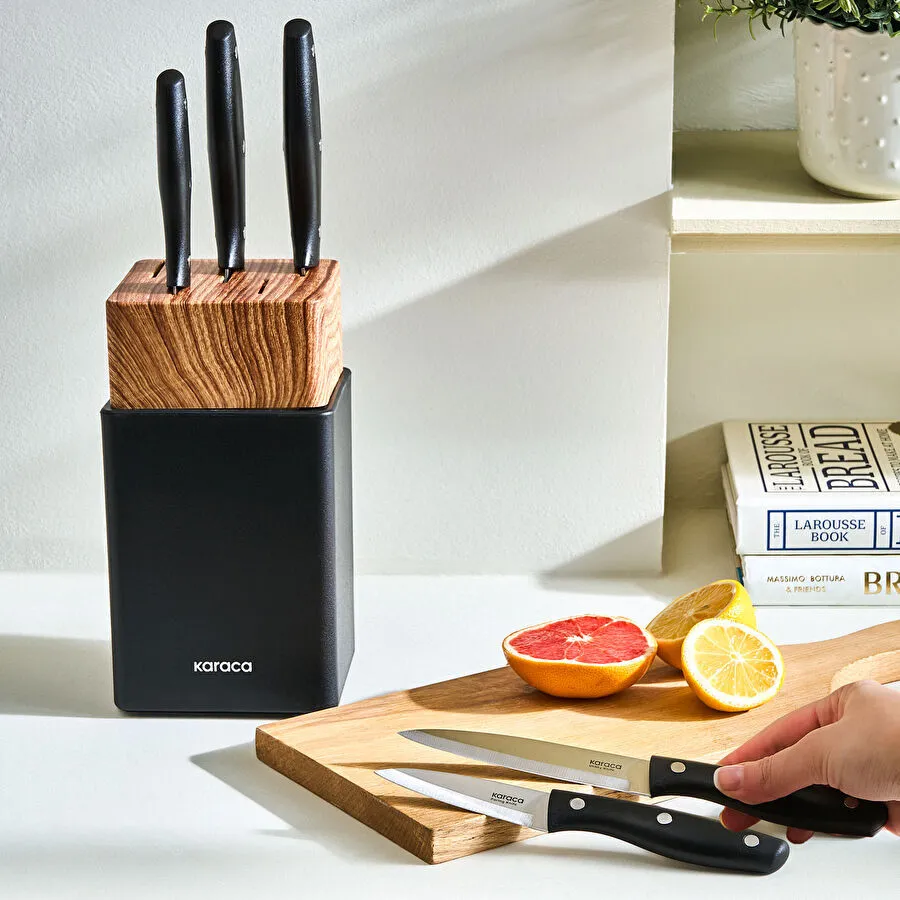 [153.09.01.3327] KARACA MASTERCUT BLACK 6 PIECE KNIFE SET